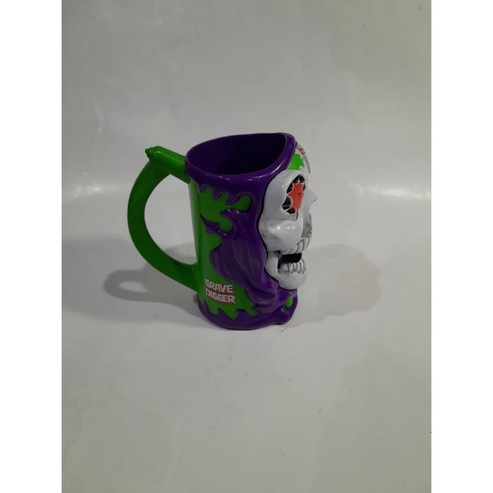 Monster Jam Grave Digger  Skull Cup Mug Halloween Monster Truck, Non Working,